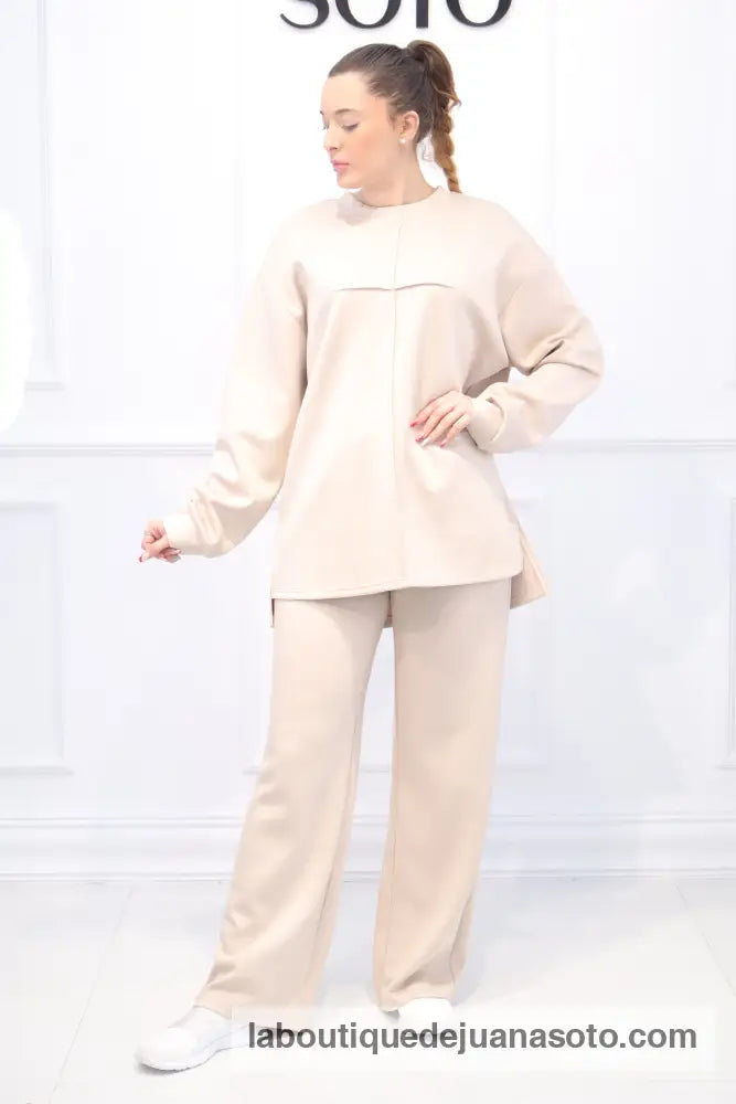 Conjunto ELENA 39136 BEIG / S/M