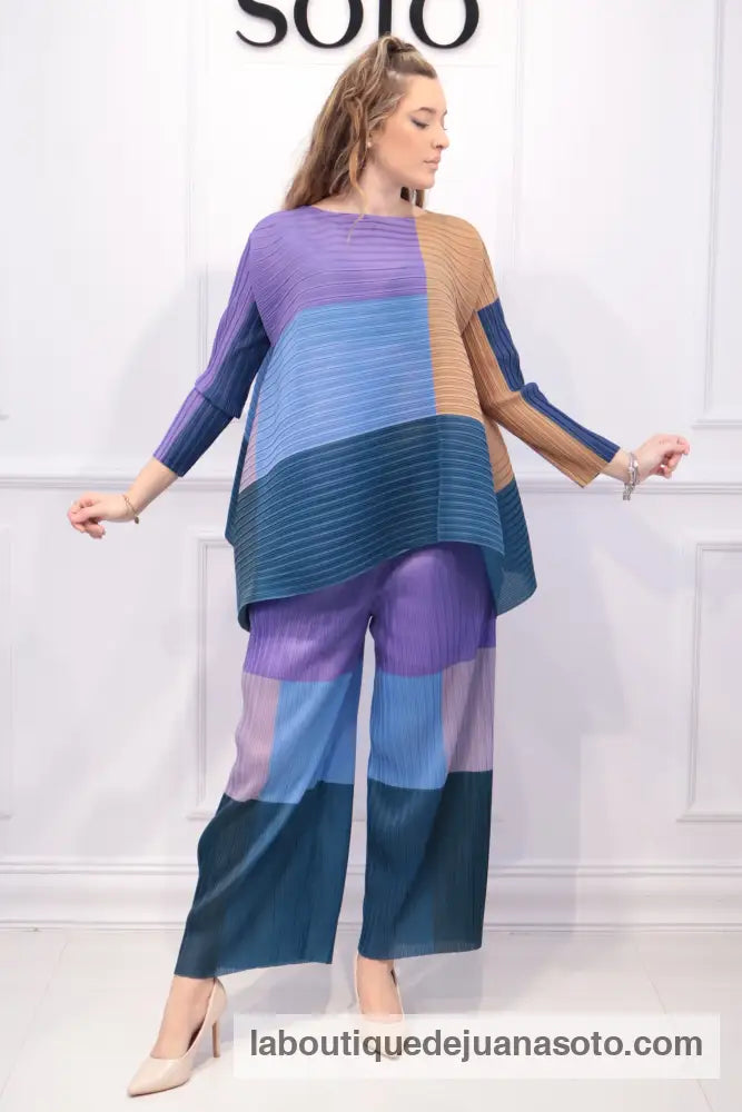 Conjunto Picasso 66628 AZAFATA/CAMEL/MORADO