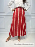 Falda punto licra 3785 (boho) ROJO
