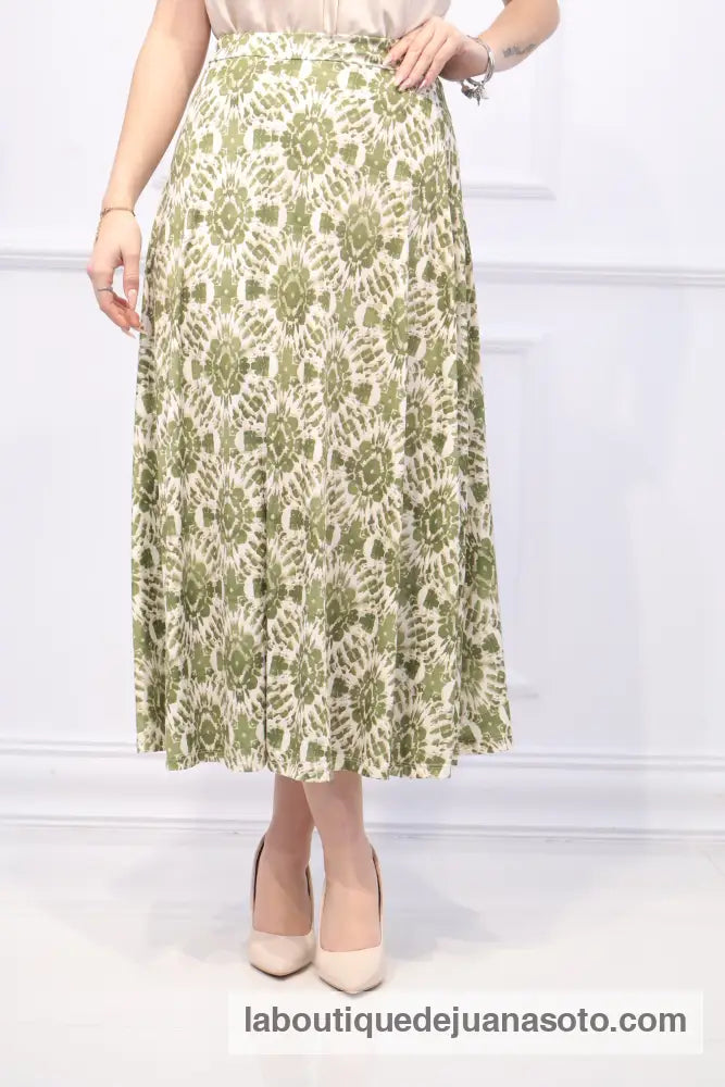 Falda punto licra lotus 24222 VERDE