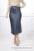 Falda raso 4287 AZUL PETROLEO / M