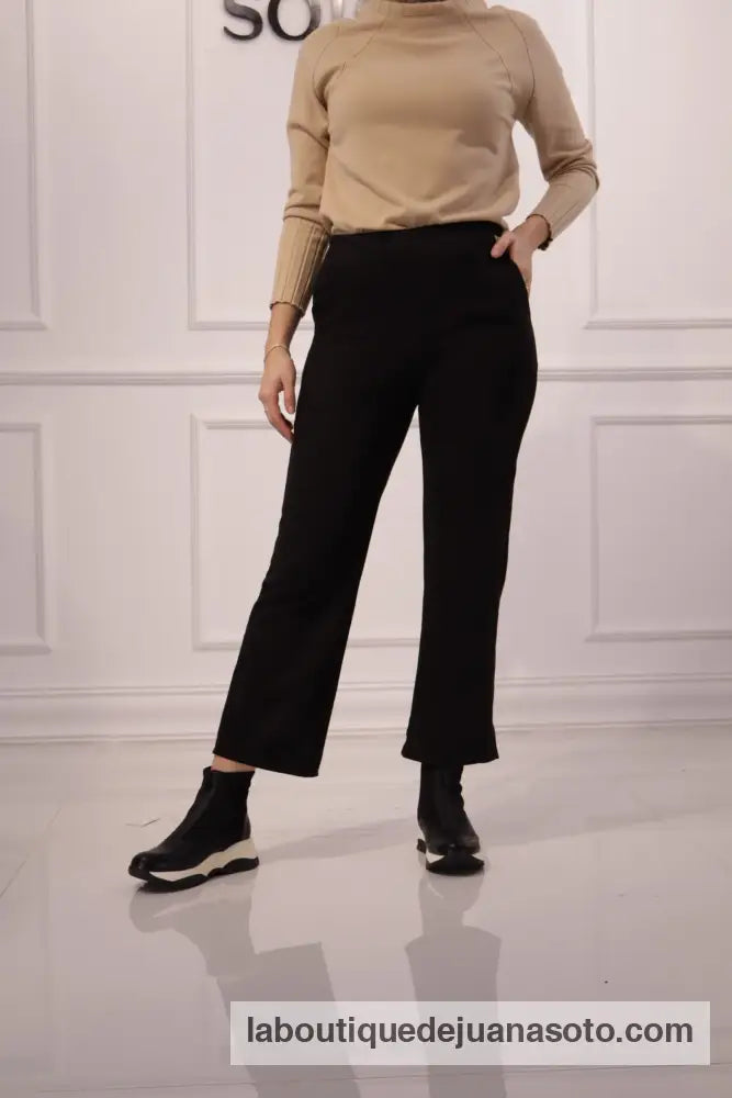 pantalon antelina C-9106 NEGRO / M/L